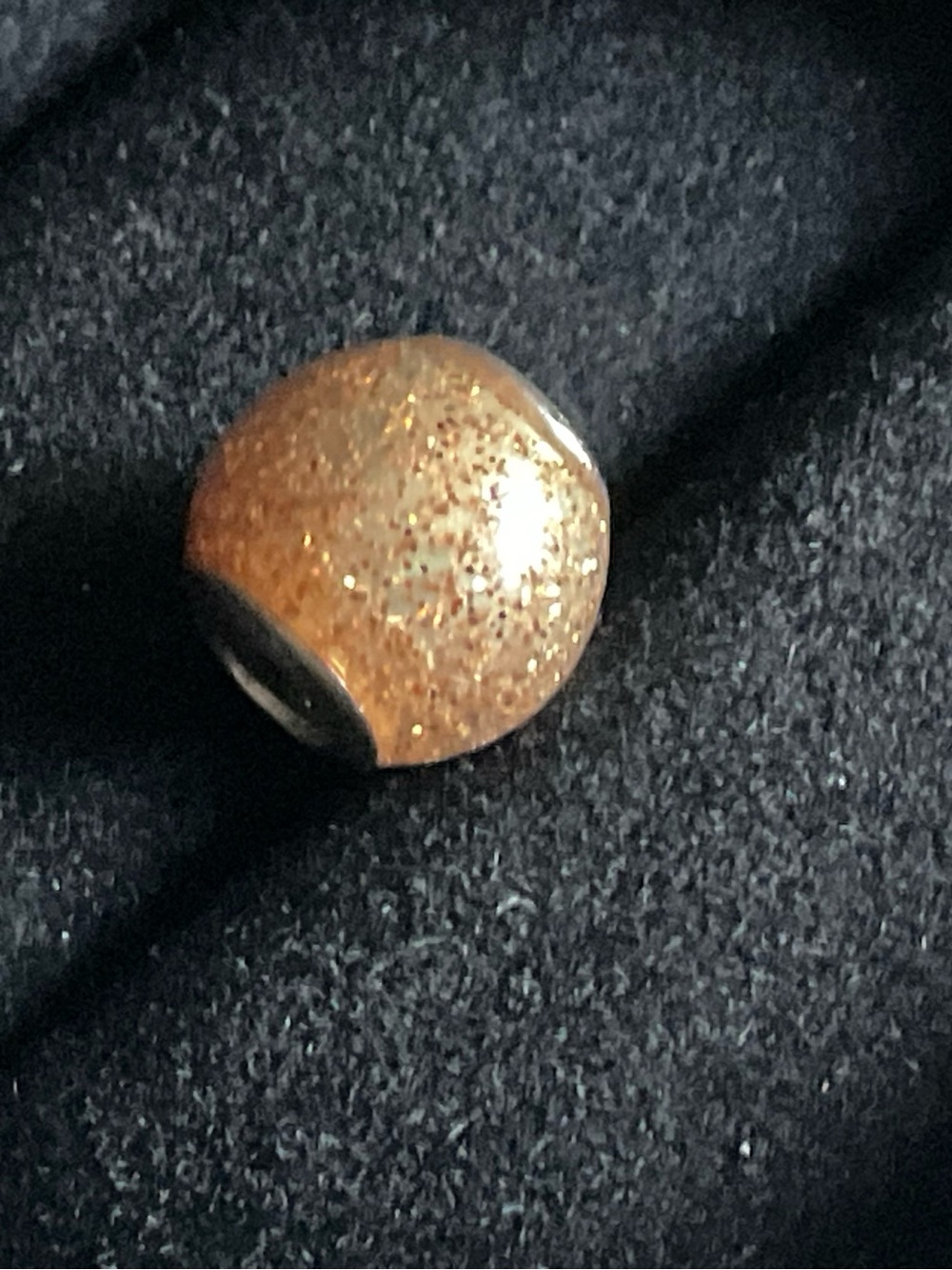 Pandora Gold Glitter Amber Charm